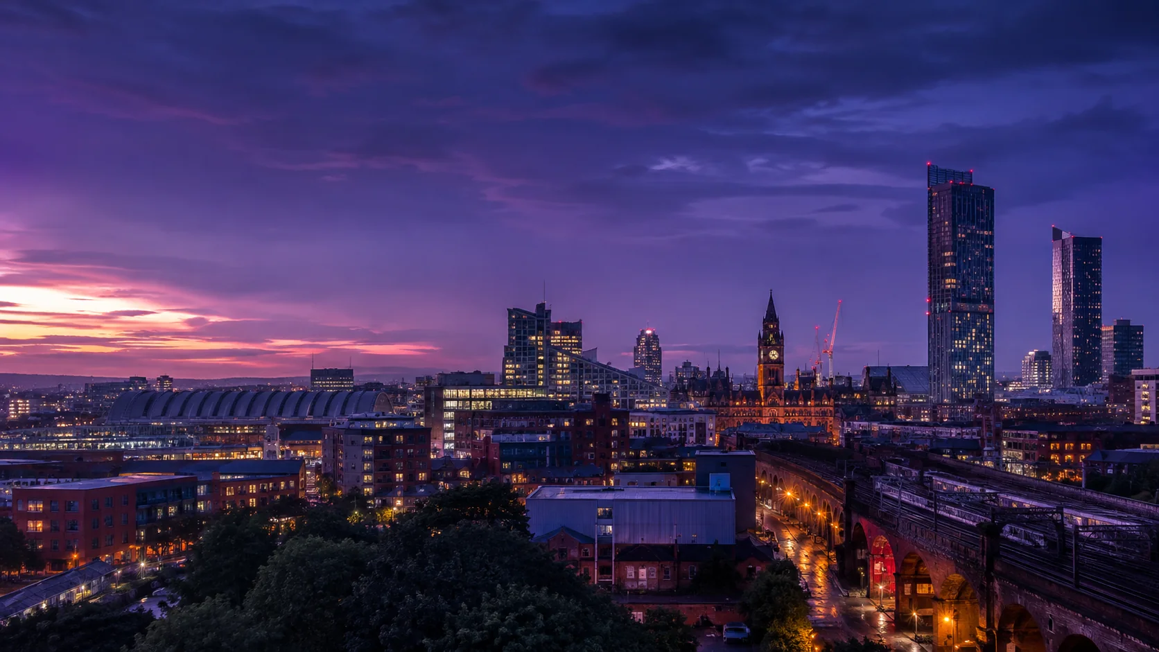 Manchester city skyline